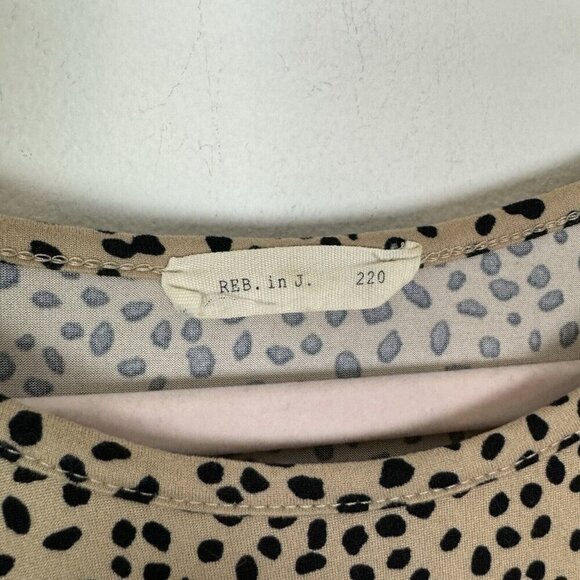 Reb In J 220 Brown Black Knee Length Ruffle Dress Modest Size Small - Picture 2 of 6